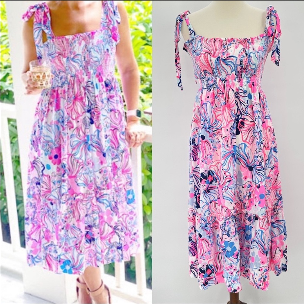 Lilly Pulitzer Rivera Make A Splash Midi Dress